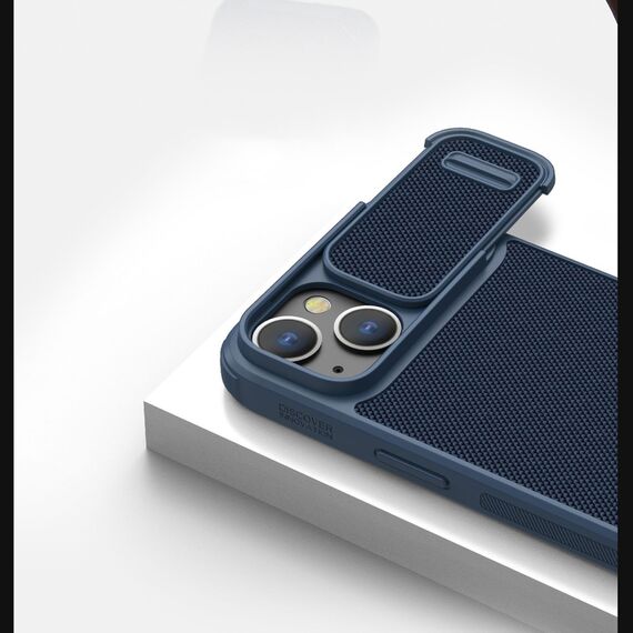Nillkin Textured S Case for iPhone 14, armored cover with camera cover, blue | Techbox