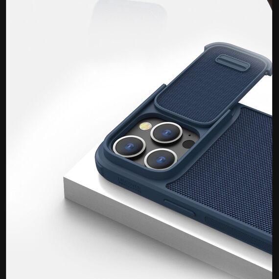 Nillkin Textured S Case for iPhone 14 Pro, armored cover with camera cover, blue | Techbox