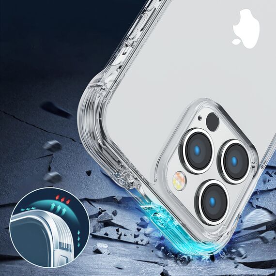 Joyroom Defender Series Case Cover for iPhone 14 Pro Armored Hook Cover Stand Clear (JR-14H2) - Apple Cases - Cases - Techbox