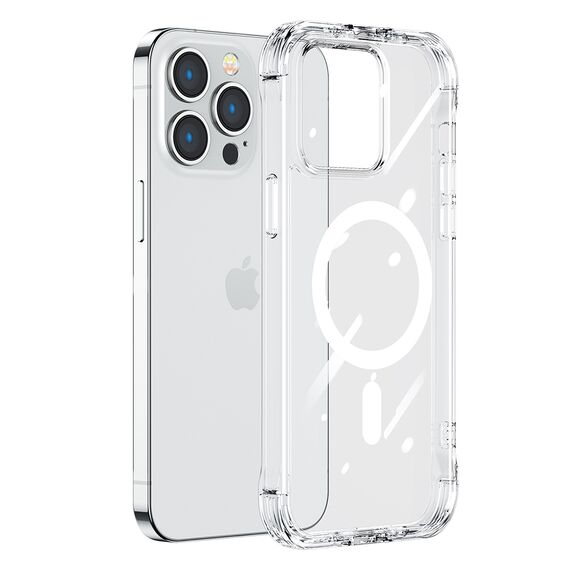 Joyroom Magnetic Defender Magnetic Case for iPhone 14 Plus Armored Case with Hooks Stand Clear (MagSafe Compatible) - Apple Cases - Cases - Techbox