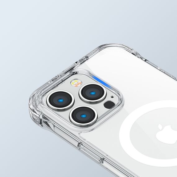 Joyroom Magnetic Defender Magnetic Case for iPhone 14 Plus Armored Case with Hooks Stand Clear (MagSafe Compatible) - Apple Cases - Cases - Techbox