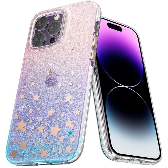 Kingxbar Heart Star Series case for iPhone 14 Plus case with zodiac stars | Techbox