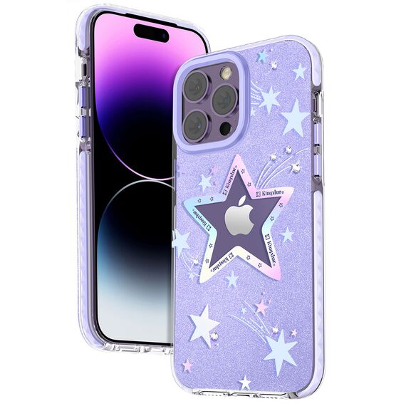 Kingxbar Heart Star Series case for iPhone 14 Plus cover back cover purple star - Apple Cases - Cases - Techbox