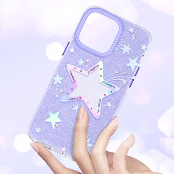 Kingxbar Heart Star Series case for iPhone 14 Plus cover back cover purple star - Apple Cases - Cases - Techbox