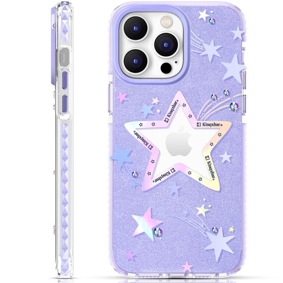 Kingxbar Heart Star Series case for iPhone 14 Plus cover back cover purple star - Apple Cases - Cases - Techbox
