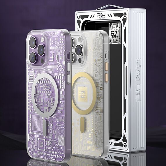 Kingxbar PQY Geek Series magnetic case for iPhone 14 Plus MagSafe silver | Techbox
