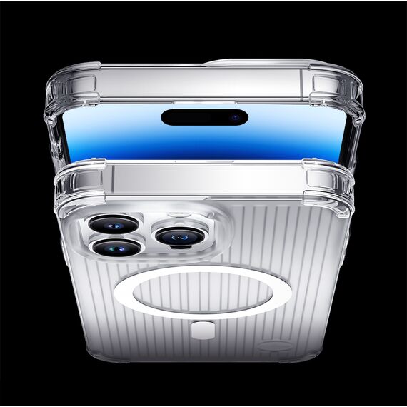 Kingxbar PQY Go Out Series magnetic case for iPhone 14 Pro MagSafe silver | Techbox