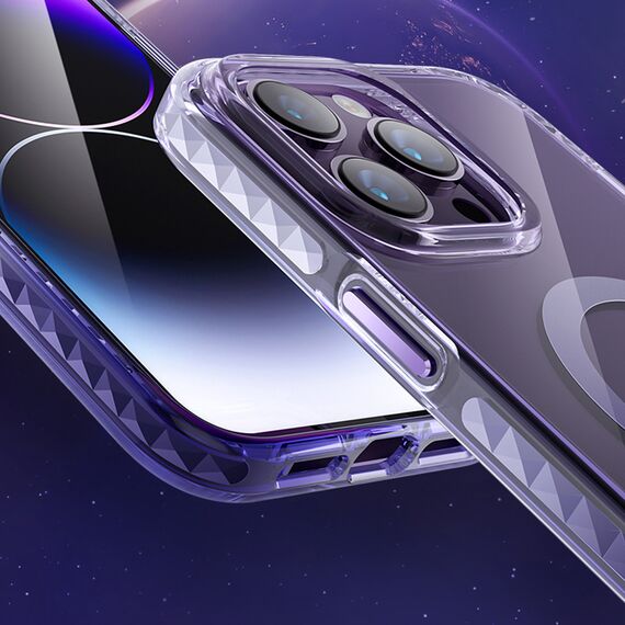 Kingxbar PQY Ice Crystal Series magnetic case for iPhone 14 MagSafe gray | Techbox