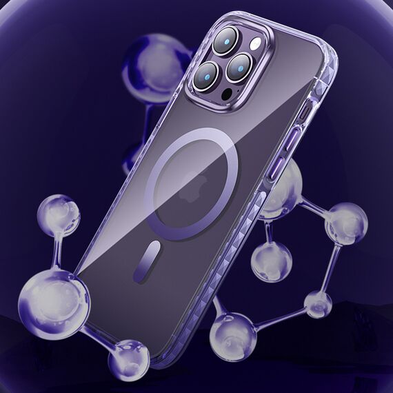 Kingxbar PQY Ice Crystal Series magnetic case for iPhone 14 Pro MagSafe gray | Techbox
