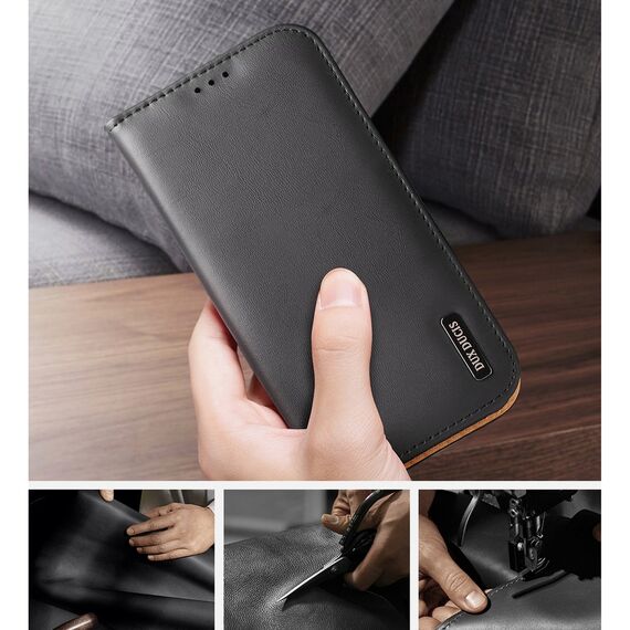 Dux Ducis Hivo Leather Flip Cover Genuine Leather Wallet for Cards and Documents iPhone 14 Pro Max Brown | Techbox