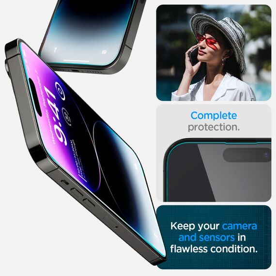 TEMPERED GLASS Spigen GLAS.TR "EZ FIT" 2-PACK IPHONE 14 PRO MAX CLEAR - Apple iPhone - Screen & Camera Protection - Techbox