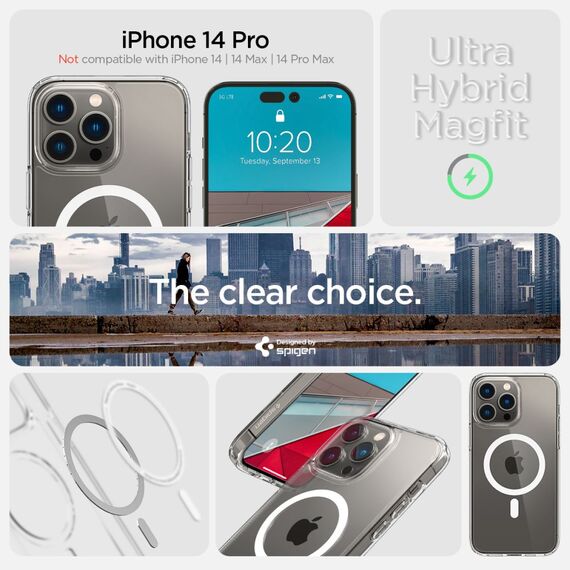Spigen ULTRA HYBRID MAG MAGSAFE IPHONE 14 PRO WHITE - Apple Cases - Cases - Techbox