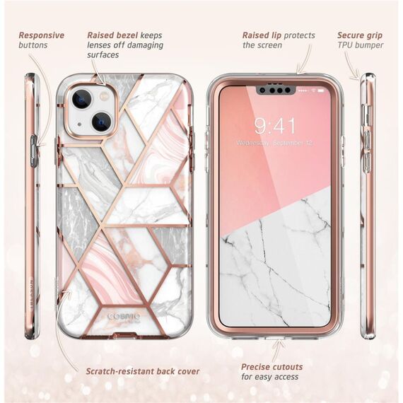 Supcase Cosmo iPhone 14 Plus Case - Pink Marble | Techbox