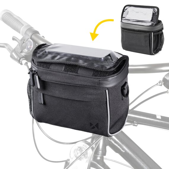 Wozinsky bicycle handlebar bag bike shoulder bag black (WBHBB-01) - Bicycle - Sports & Fitness - Techbox