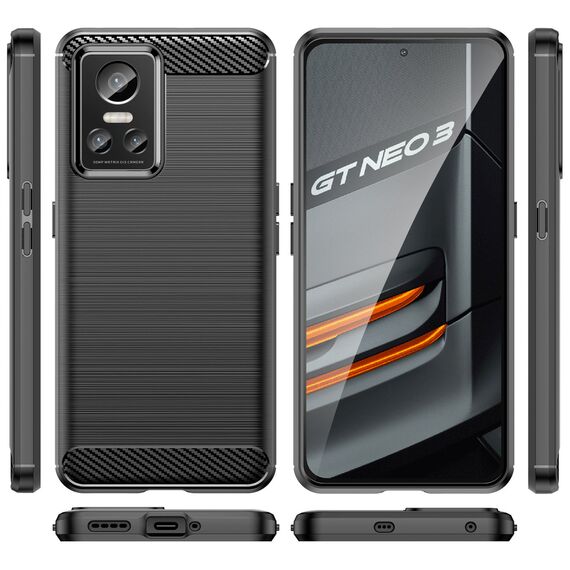 Carbon Case case for Realme GT Neo 3 flexible silicone carbon cover black - Uncategorized Cases (2) - Cases - Techbox
