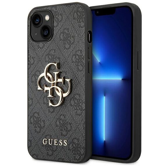 Guess 4G Big Metal Logo iPhone 14 Case - Gray - Uncategorized Cases (2) - Cases - Techbox
