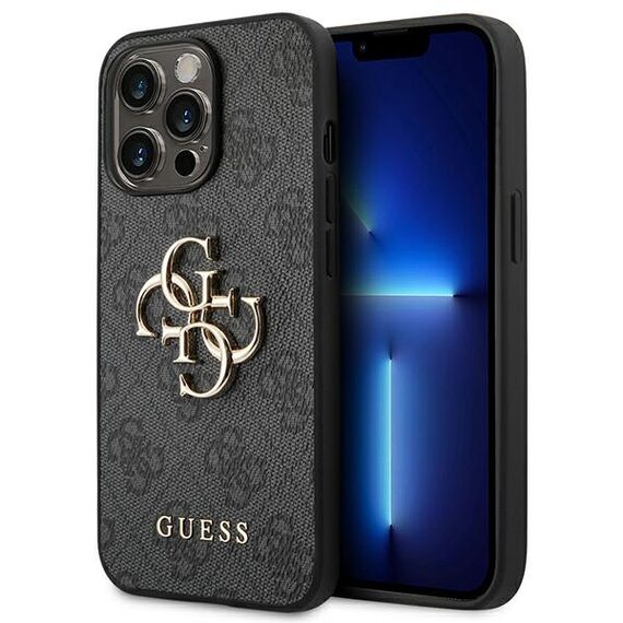 Guess GUHCP14L4GMGGR iPhone 14 Pro 6,1" szary/grey hardcase 4G Big Metal Logo - Apple Cases - Cases - Techbox