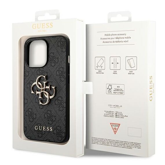 Guess GUHCP14L4GMGGR iPhone 14 Pro 6,1" szary/grey hardcase 4G Big Metal Logo - Apple Cases - Cases - Techbox