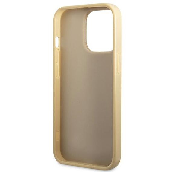 Guess GUHCP14LHGGSHD iPhone 14 Pro 6,1" złoty/gold hard case Glitter Script | Techbox
