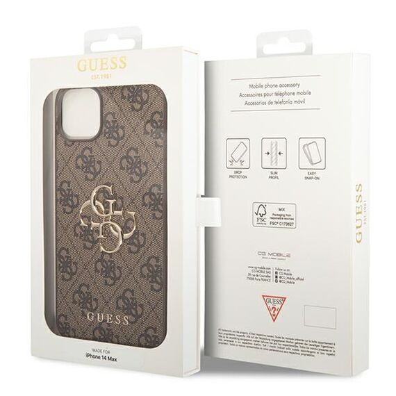 Guess GUHCP14S4GMGBR iPhone 14 6,1" br?zowy/brown hardcase 4G Big Metal Logo - Uncategorized Cases (2) - Cases - Techbox