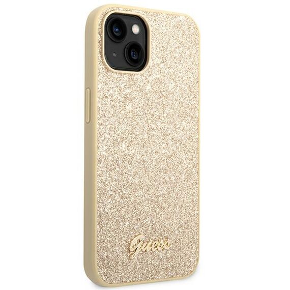 Guess GUHCP14SHGGSHD iPhone 14 6,1" złoty/gold hard case Glitter Script | Techbox