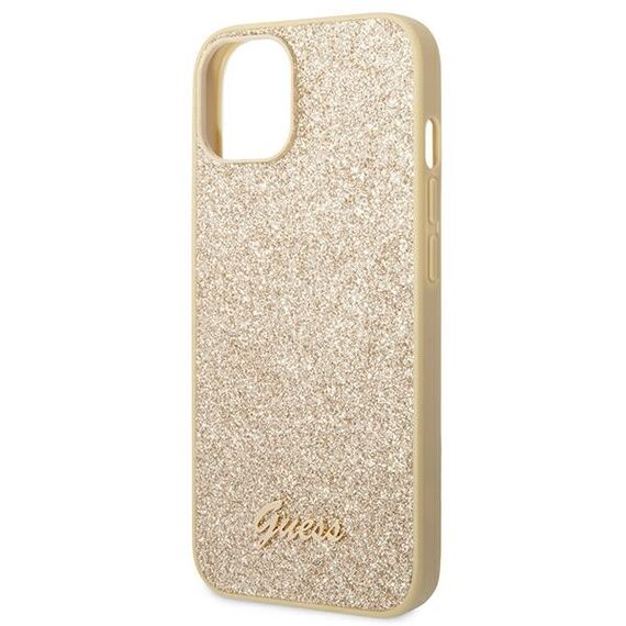 Guess GUHCP14SHGGSHD iPhone 14 6,1" złoty/gold hard case Glitter Script | Techbox