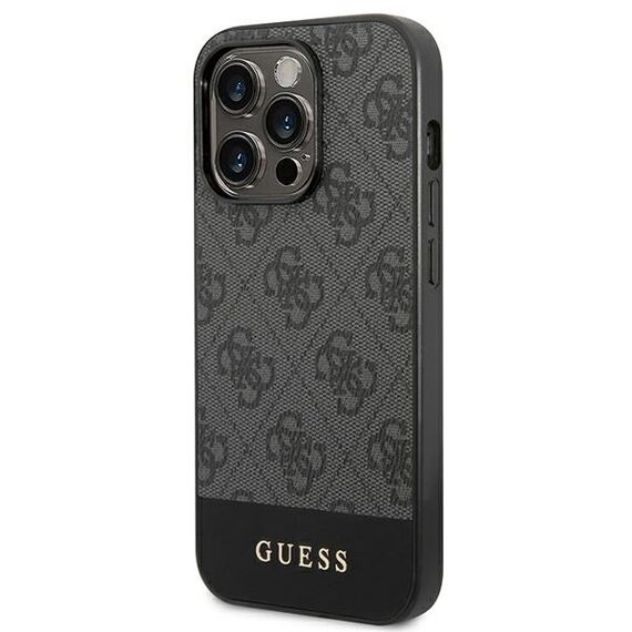 Guess GUHCP14XG4GLGR iPhone 14 Pro Max 6.7" grey/grey hard case 4G Stripe Collection | Techbox