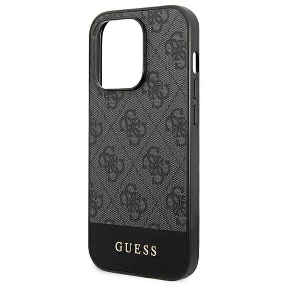 Guess GUHCP14XG4GLGR iPhone 14 Pro Max 6.7" grey/grey hard case 4G Stripe Collection | Techbox