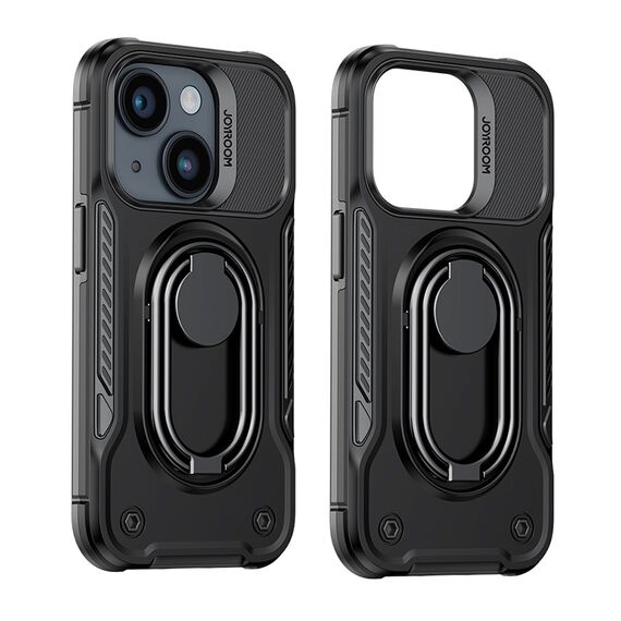 Joyroom Dual Hinge case for iPhone 14 armored case with a stand and a ring holder black - Apple Cases - Cases - Techbox