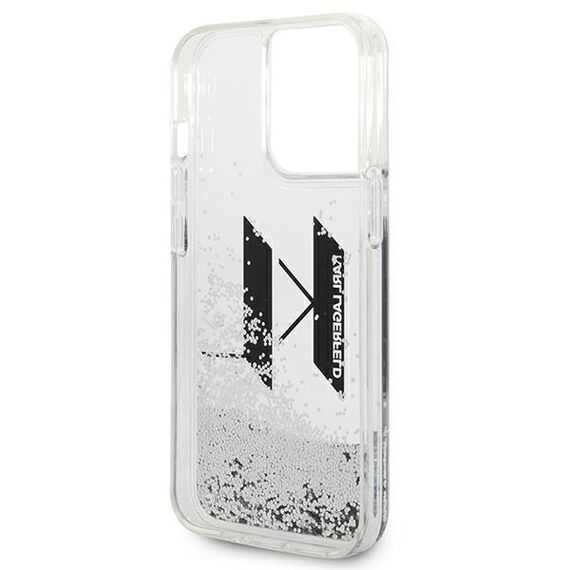 Karl Lagerfeld KLHCP14LLBKLCS iPhone 14 Pro 6,1" srebrny/silver hardcase Liquid Glitter Big KL - Apple Cases - Cases - Techbox