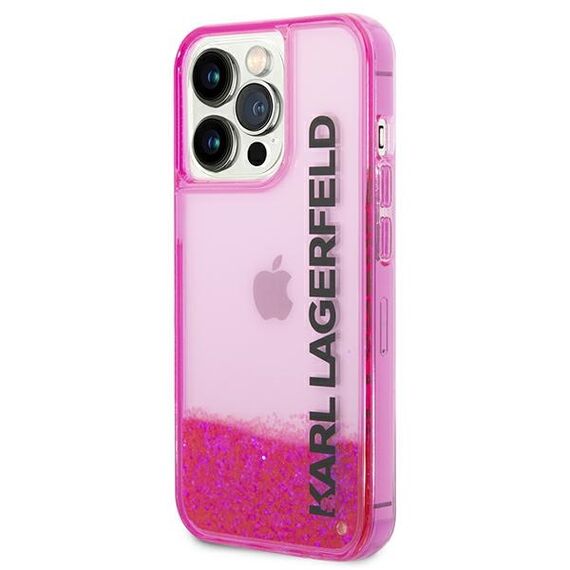 Karl Lagerfeld KLHCP14LLCKVF iPhone 14 Pro 6,1" różowy/pink hardcase Liquid Glitter Elong - Apple Cases - Cases - Techbox