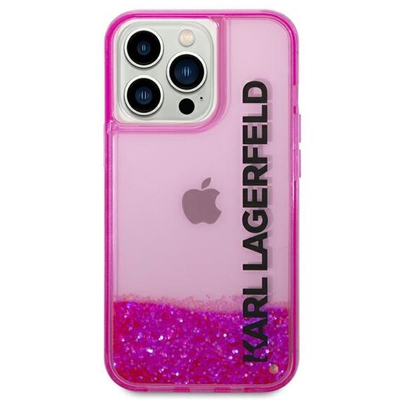 Karl Lagerfeld KLHCP14LLCKVF iPhone 14 Pro 6,1" różowy/pink hardcase Liquid Glitter Elong - Apple Cases - Cases - Techbox