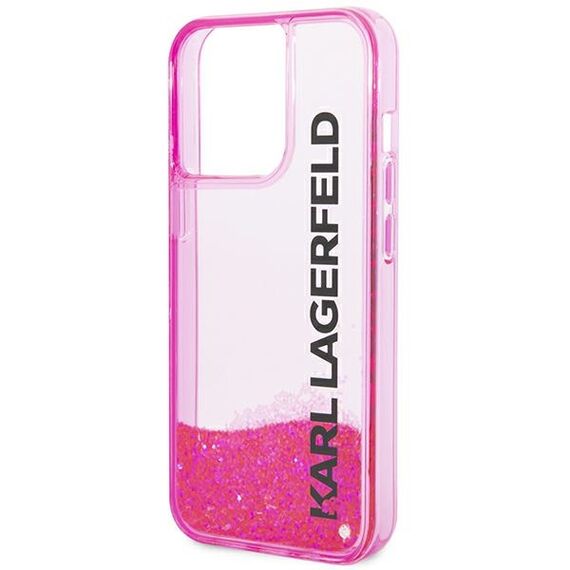 Karl Lagerfeld KLHCP14LLCKVF iPhone 14 Pro 6,1" różowy/pink hardcase Liquid Glitter Elong - Apple Cases - Cases - Techbox