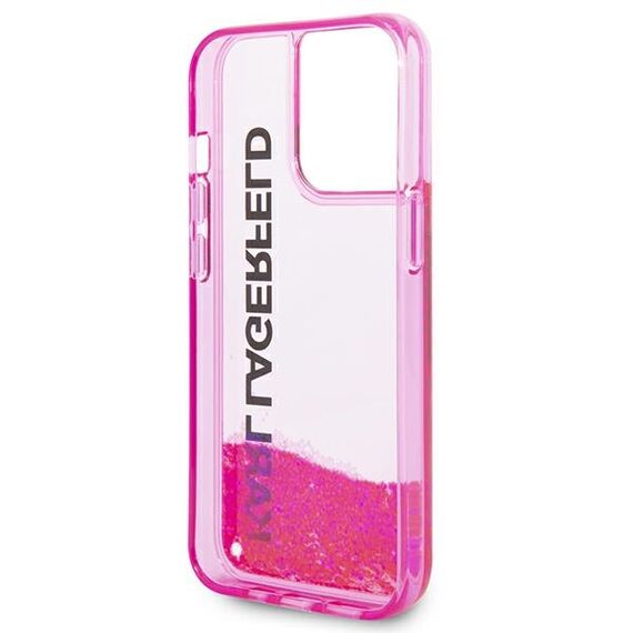 Karl Lagerfeld KLHCP14LLCKVF iPhone 14 Pro 6,1" różowy/pink hardcase Liquid Glitter Elong - Apple Cases - Cases - Techbox