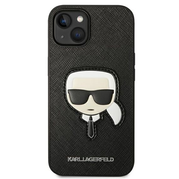 Karl Lagerfeld KLHCP14MSAPKHK iPhone 14 Plus 6,7" czarny/black hardcase Saffiano Karl`s Head Patch | Techbox