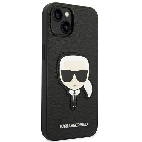 Karl Lagerfeld KLHCP14MSAPKHK iPhone 14 Plus 6,7" czarny/black hardcase Saffiano Karl`s Head Patch | Techbox