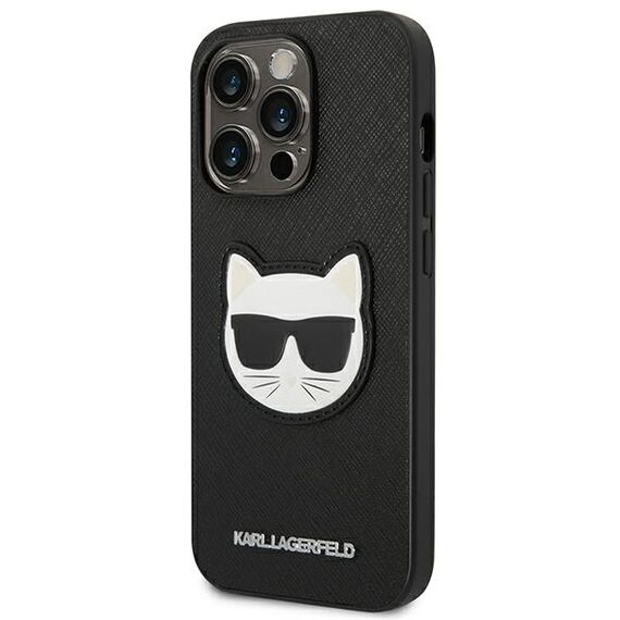 Karl Lagerfeld KLHCP14XSAPCHK iPhone 14 Pro Max 6,7" hardcase czarny/black Saffiano Choupette Head Patch - Apple Cases - Cases - Techbox
