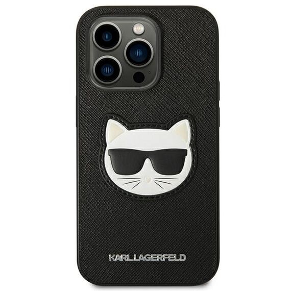 Karl Lagerfeld KLHCP14XSAPCHK iPhone 14 Pro Max 6,7" hardcase czarny/black Saffiano Choupette Head Patch - Apple Cases - Cases - Techbox