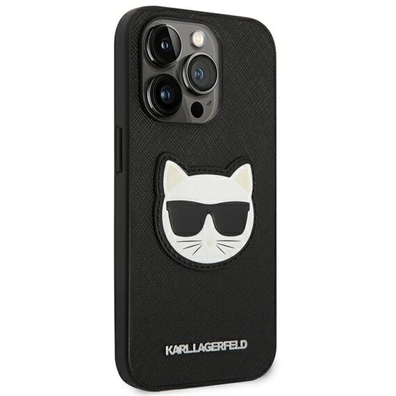 Karl Lagerfeld KLHCP14XSAPCHK iPhone 14 Pro Max 6,7" hardcase czarny/black Saffiano Choupette Head Patch - Apple Cases - Cases - Techbox