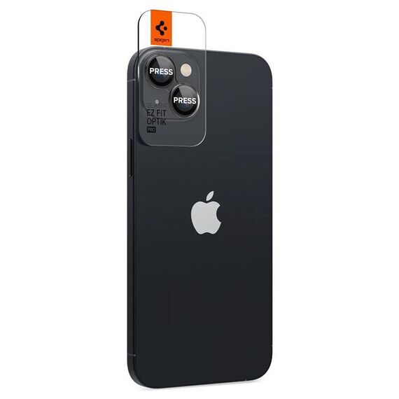 Spigen OPTIK.TR "EZ FIT" CAMERA PROTECTOR 2-PACK IPHONE 14/14 PLUS BLACK COVER - Apple iPhone - Screen & Camera Protection - Techbox