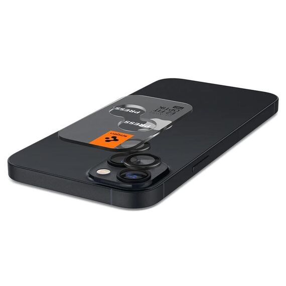 Spigen OPTIK.TR "EZ FIT" CAMERA PROTECTOR 2-PACK IPHONE 14/14 PLUS BLACK COVER - Apple iPhone - Screen & Camera Protection - Techbox
