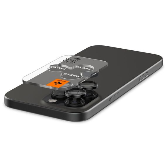 Spigen OPTIK.TR "EZ FIT" CAMERA PROTECTOR 2-PACK IPHONE 14 PRO / 14 PRO MAX BLACK COVER - Apple iPhone - Screen & Camera Protection - Techbox