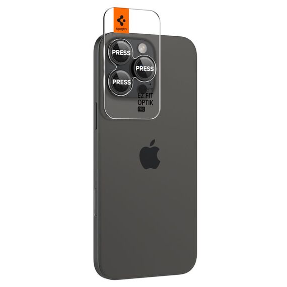 Spigen OPTIK.TR "EZ FIT" CAMERA PROTECTOR 2-PACK IPHONE 14 PRO / 14 PRO MAX BLACK COVER - Apple iPhone - Screen & Camera Protection - Techbox