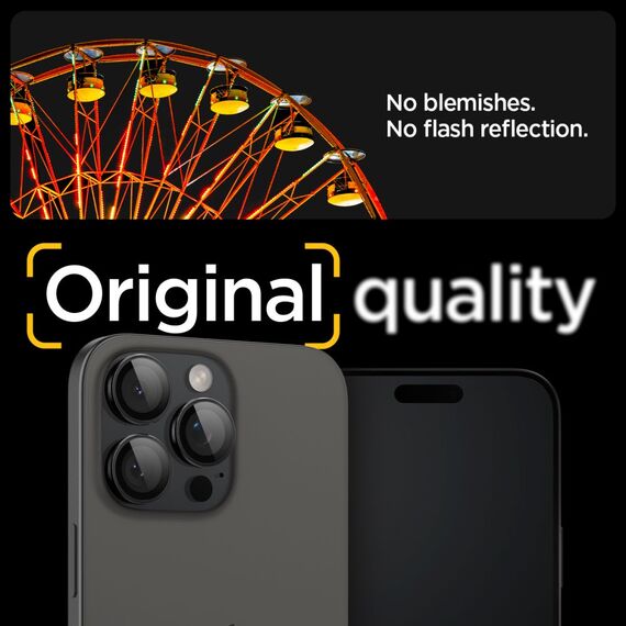 Spigen OPTIK.TR "EZ FIT" CAMERA PROTECTOR 2-PACK IPHONE 14 PRO / 14 PRO MAX BLACK COVER - Apple iPhone - Screen & Camera Protection - Techbox