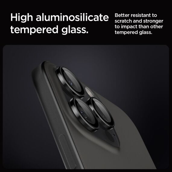 Spigen OPTIK.TR "EZ FIT" CAMERA PROTECTOR 2-PACK IPHONE 14 PRO / 14 PRO MAX BLACK COVER - Apple iPhone - Screen & Camera Protection - Techbox