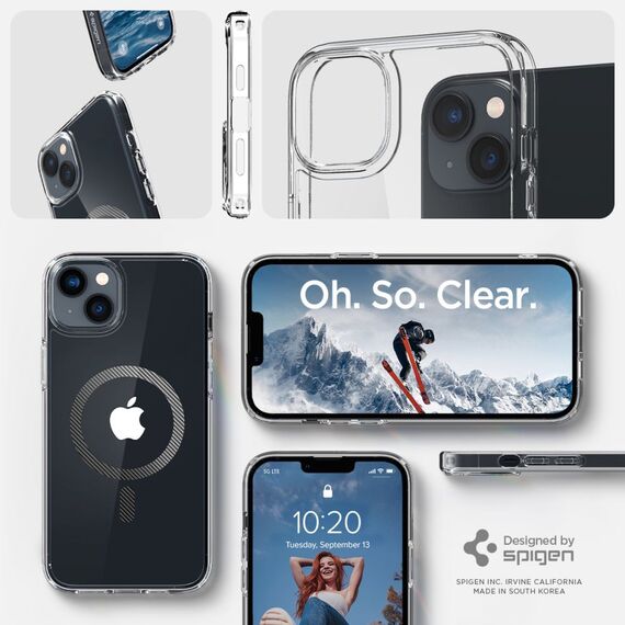 Spigen Ultra Hybrid Mag Case with MagSafe for iPhone 14 Plus - Clear Gray | Techbox