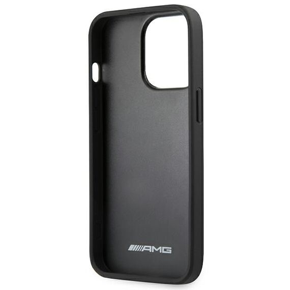AMG AMHCP14LGSEBK iPhone 14 Pro 6.1 "black / black hardcase Leather Debossed Lines | Techbox