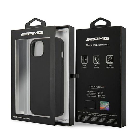 AMG AMHCP14MDOLBK iPhone 14 Plus 6.7 "black / black hardcase Leather Hot Stamped | Techbox