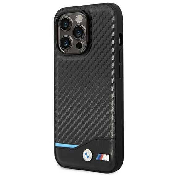 Case BMW BMHCP14L22NBCK iPhone 14 Pro 6.1 "black / black Leather Carbon | Techbox
