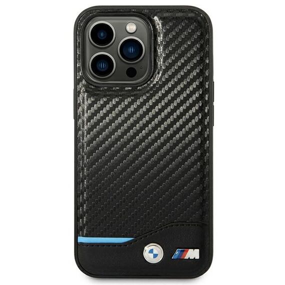 Case BMW BMHCP14L22NBCK iPhone 14 Pro 6.1 "black / black Leather Carbon | Techbox